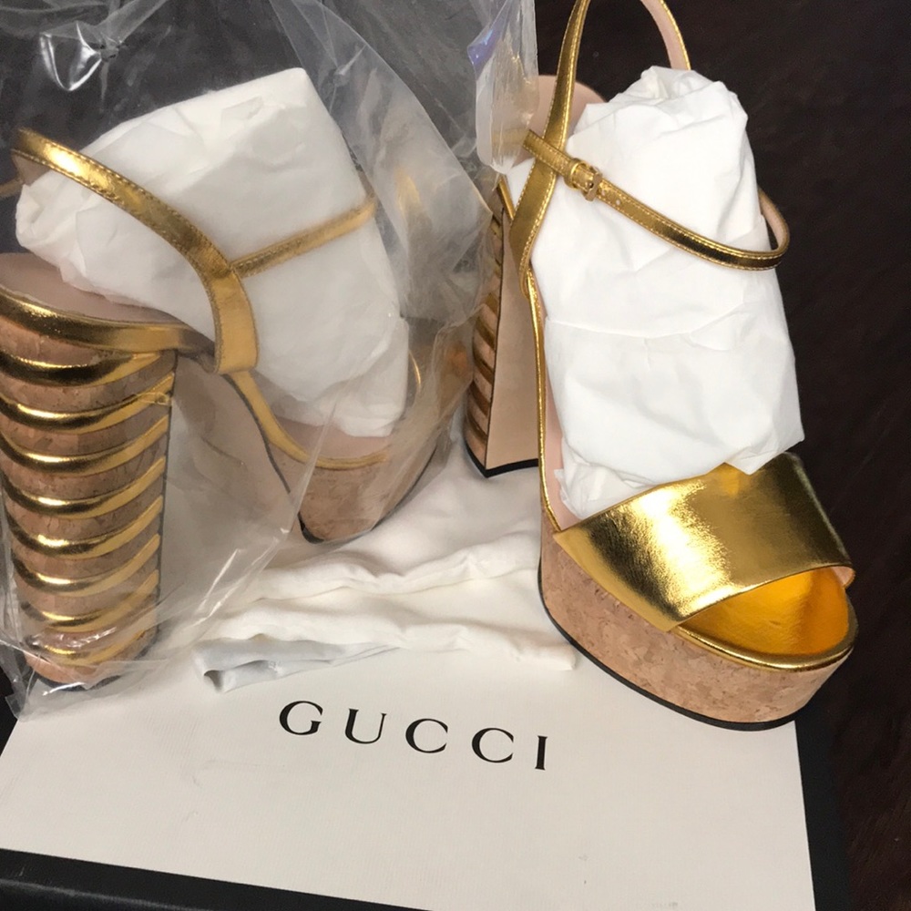 Gucci Cork Platform Heel